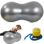 Palla fitness e riabilitazione doppia 40 cm in PVC con pompa – colore argento