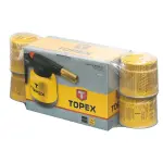 Cannello a Gas TOPEX con 4 Cartucce da 190 g – Bruciatore per Saldatura e Riscaldamento