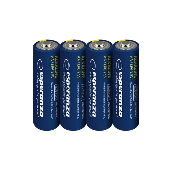 Batterie Alcaline AA Esperanza 1.5V – Confezione da 4 Pezzi