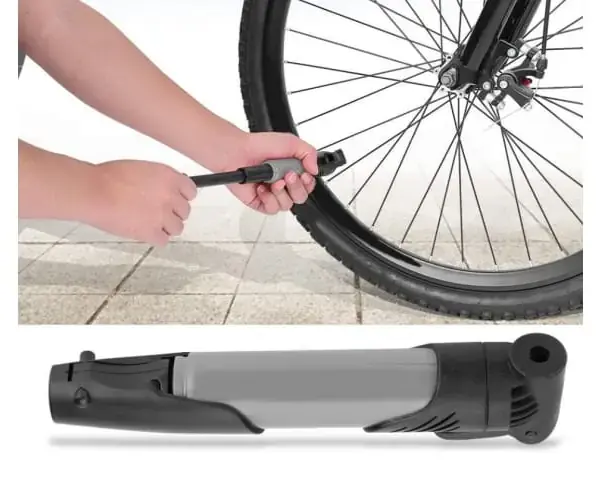 Pompa per Bicicletta Grigia con Ago e Adattatori