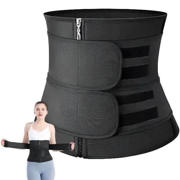 Cintura Lombare Snellente in Neoprene con Supporto per la Schiena – Taglia L, Nero