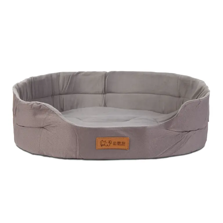 Cuccia Morbida per Cani e Gatti 100 × 68 × 15 cm – Grigia, Imbottita, con Bordi Rialzati, Lavabile