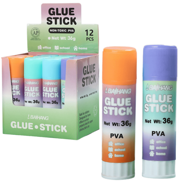 Colla Stick 36 g – Confezione Color Pastello per Scuola, Ufficio e Lavoretti Creativi