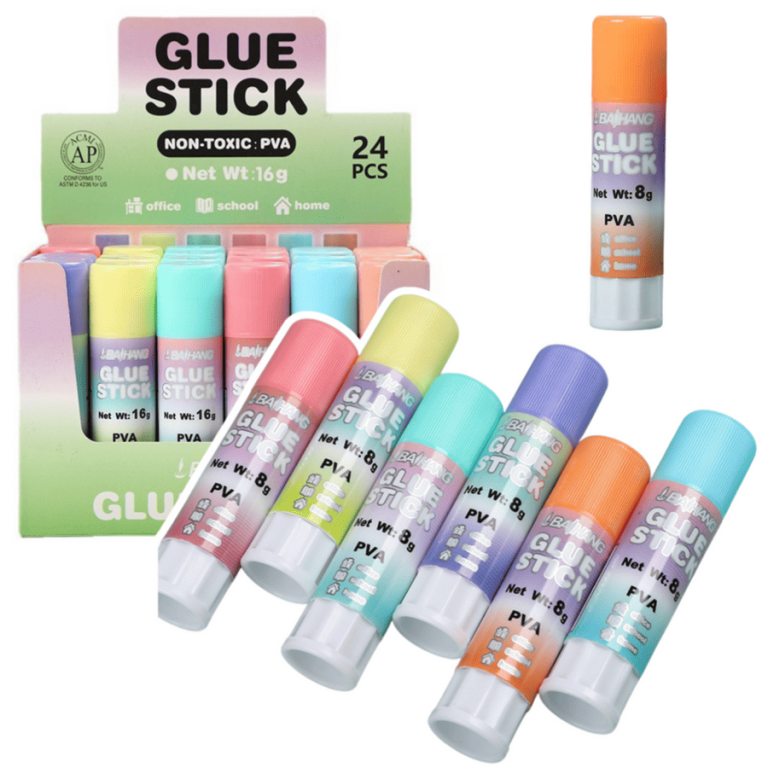 Colla Stick 8 g – Confezione Color Pastello per Scuola, Ufficio e Lavoretti Creativi