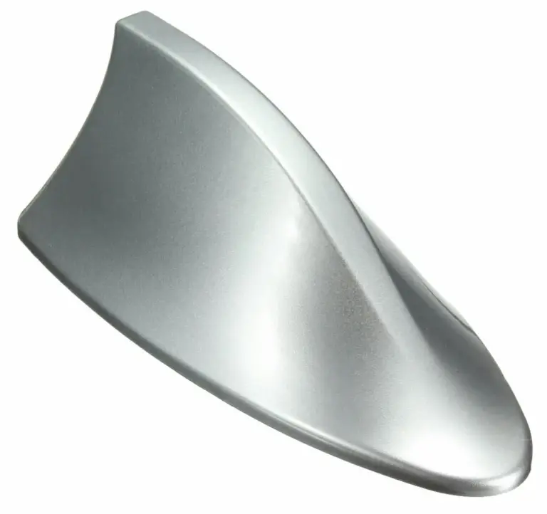 Antenna Auto AM/FM a Pinna di Squalo Shark Grey – Grigia, Universale, Autoadesiva, 17 × 7,5 × 6,5 cm