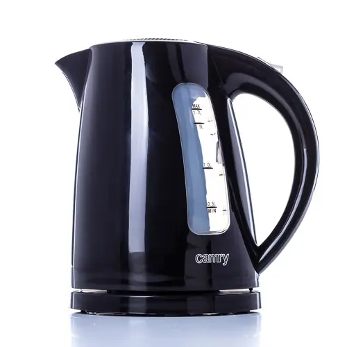 Bollitore Elettrico Camry CR 1255 Nero – Capacità 1,7 L, Potenza 1850 W (Max 2200 W), Base Girevole a 360°